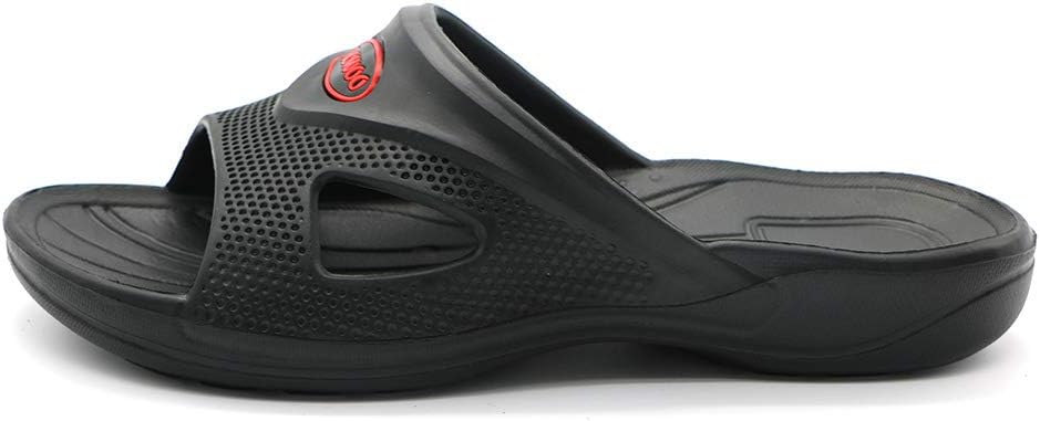 Men Slide Сандалии Shower Sport Beach Bath Classic Slippers ONEHOO, черный — фото 2
