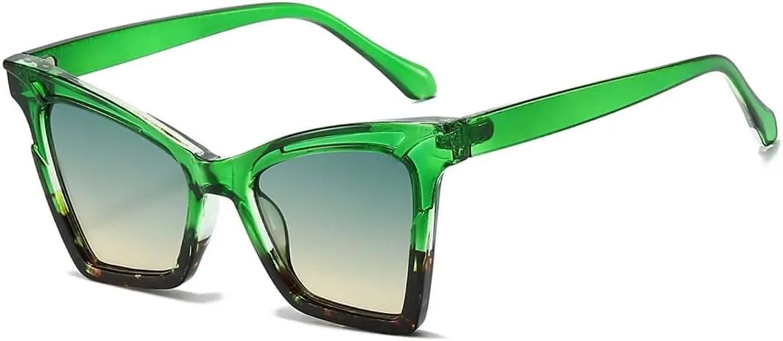 

Солнцезащитные очки для мужчин и женщин - защита UV400 - градиентные линзы "кошачий глаз" для занятий спортом на открытом воздухе и вождения DSVIGF, Green