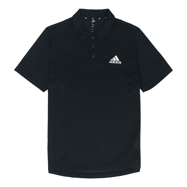 

Футболка m pl ps training sports breathable short sleeve polo shirt black Adidas, черный