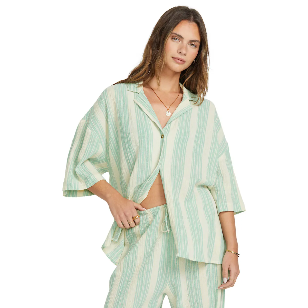 

Женская футболка Billabong Beach Side, зеленый