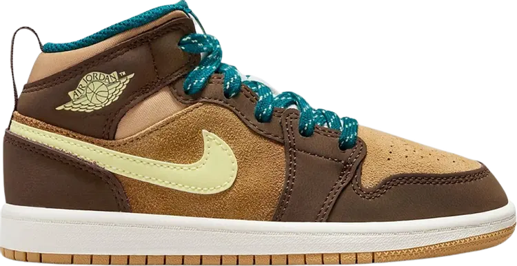 

Кроссовки Air Jordan 1 Mid SE PS 'Cacao Wow', коричневый