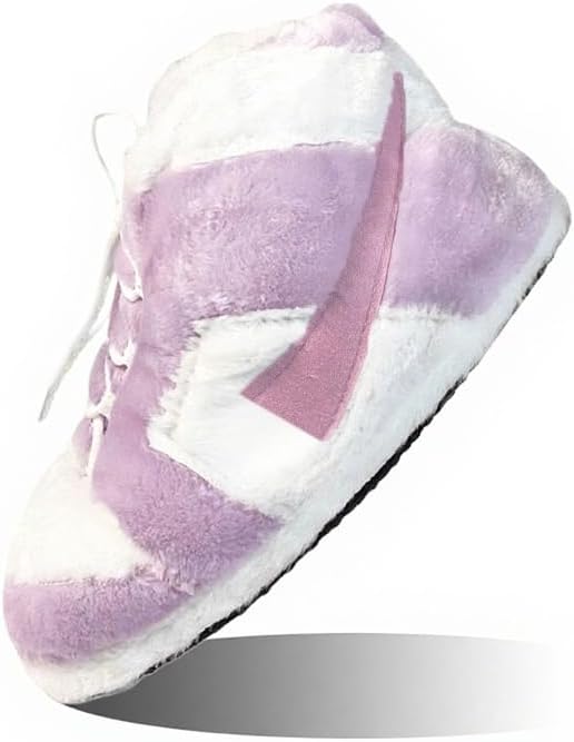 

Домашние плюшевые тапочки с нескользящей подошвой, кроссовоподобные, унисекс, хлопковые для дома Xddcpwl, фиолетовый