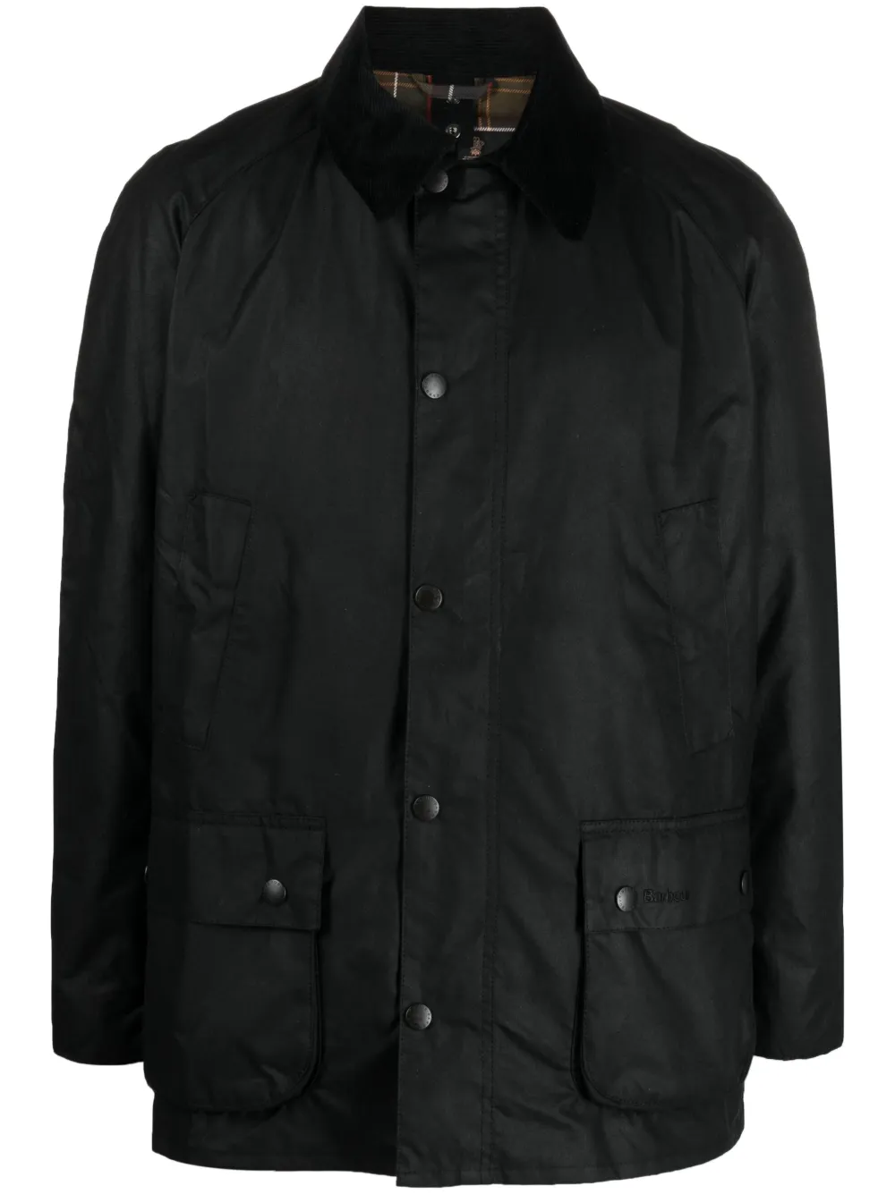 

Вощеная куртка с воротником Barbour, черный