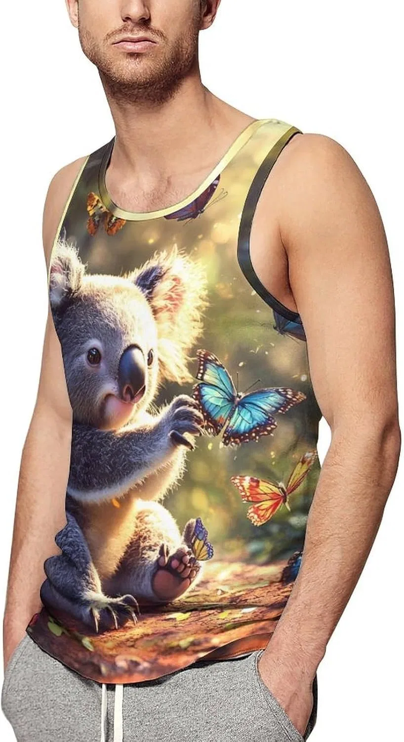 Мужской топ-майка с принтом, бабочка, Koala, Style — фото 4