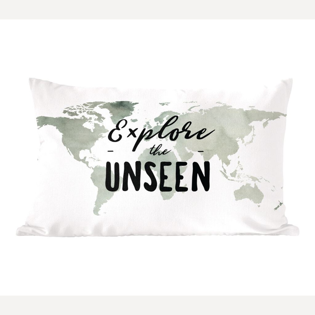 

MuchoWow декоративная подушка диванная подушка для гостиной декоративная подушка 50x30 см карта мира - белый - цитата - чехлы на диванные подушки - без наполнителя