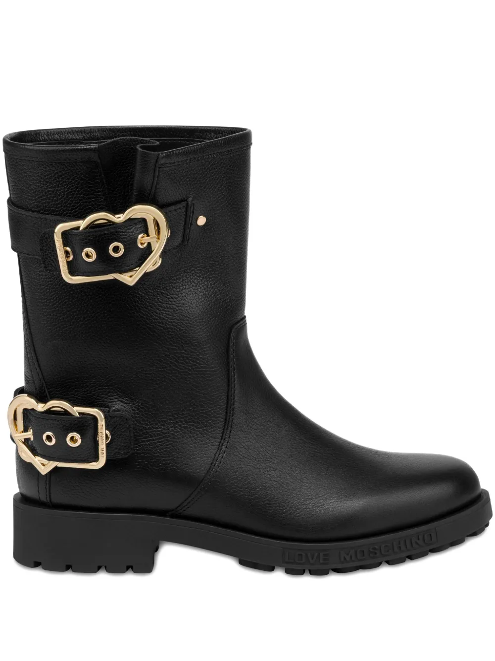 Ботильоны с пряжками Love Moschino, черный