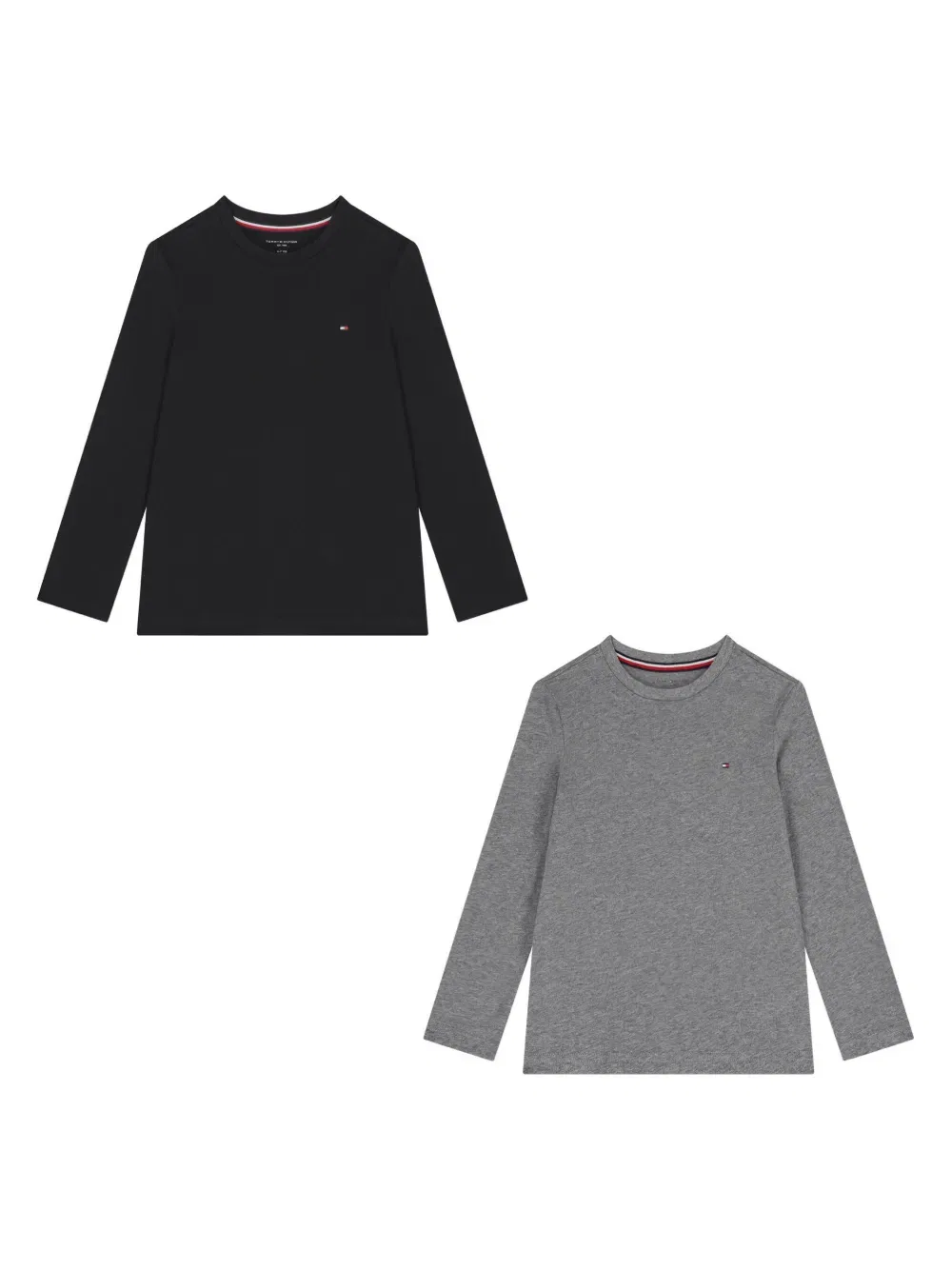 Хлопковая футболка с логотипом Tommy Hilfiger Junior, серый