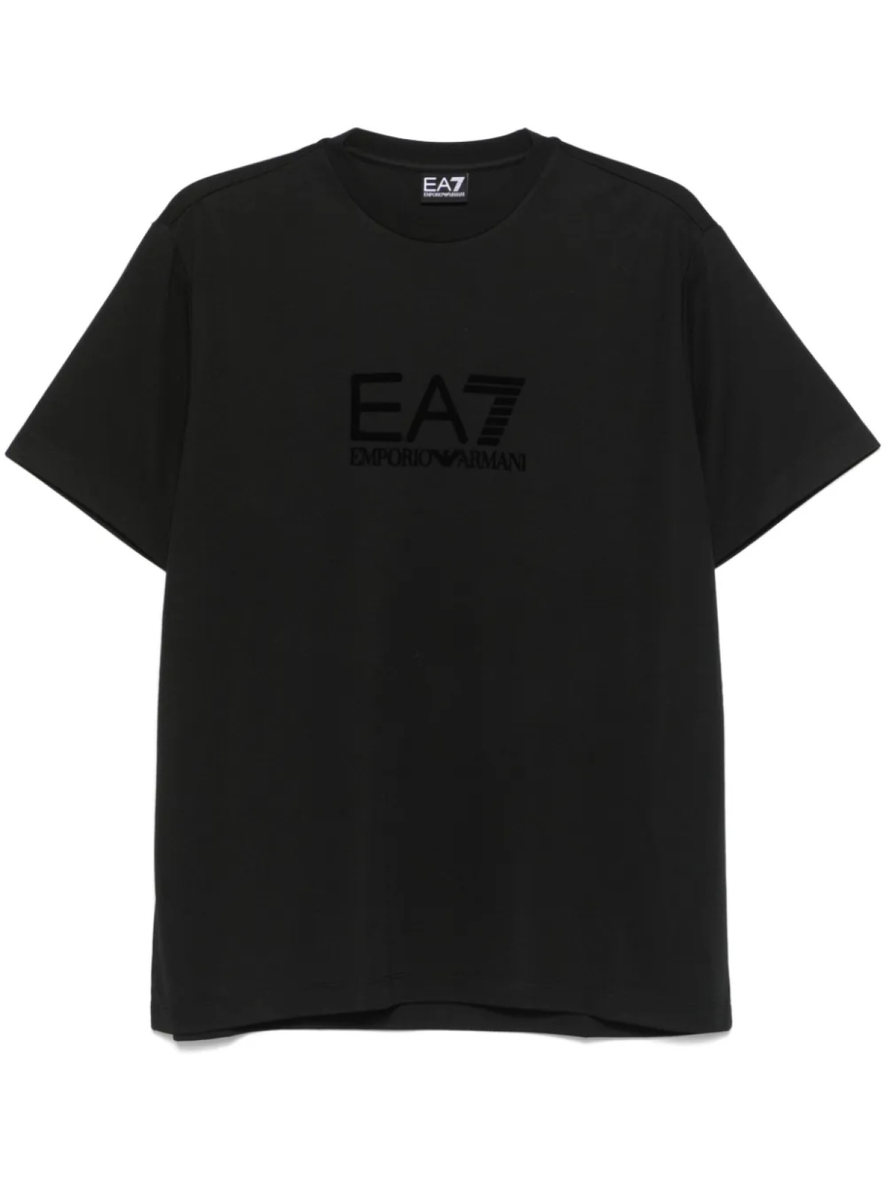 

Футболка Ea7 Emporio Armani с флокированным логотипом, черный