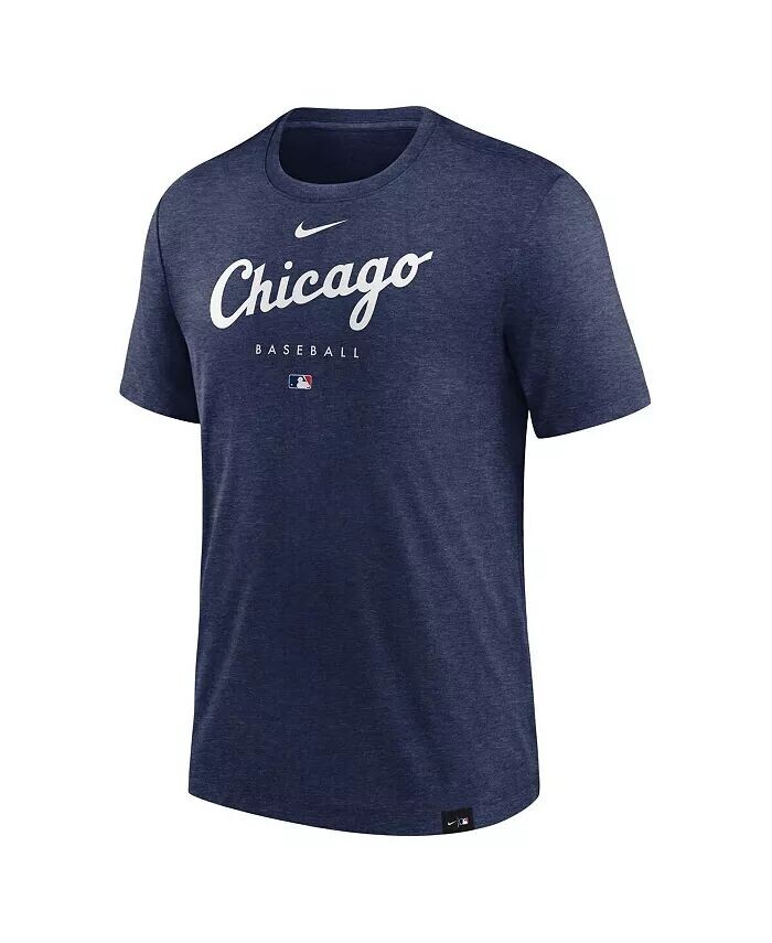 Футболка мужская Heather Navy Chicago White Sox Authentic Collection Early Work Tri-Blend Performance Nike — фото 3