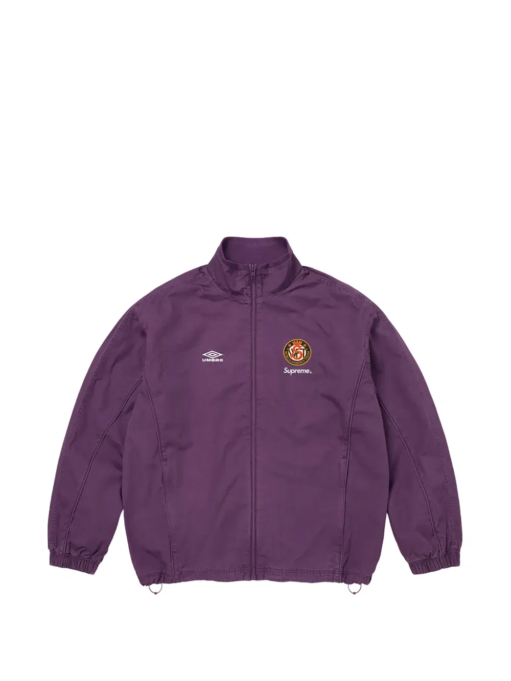 Хлопковая спортивная куртка X Umbro на молнии Supreme, фиолетовый