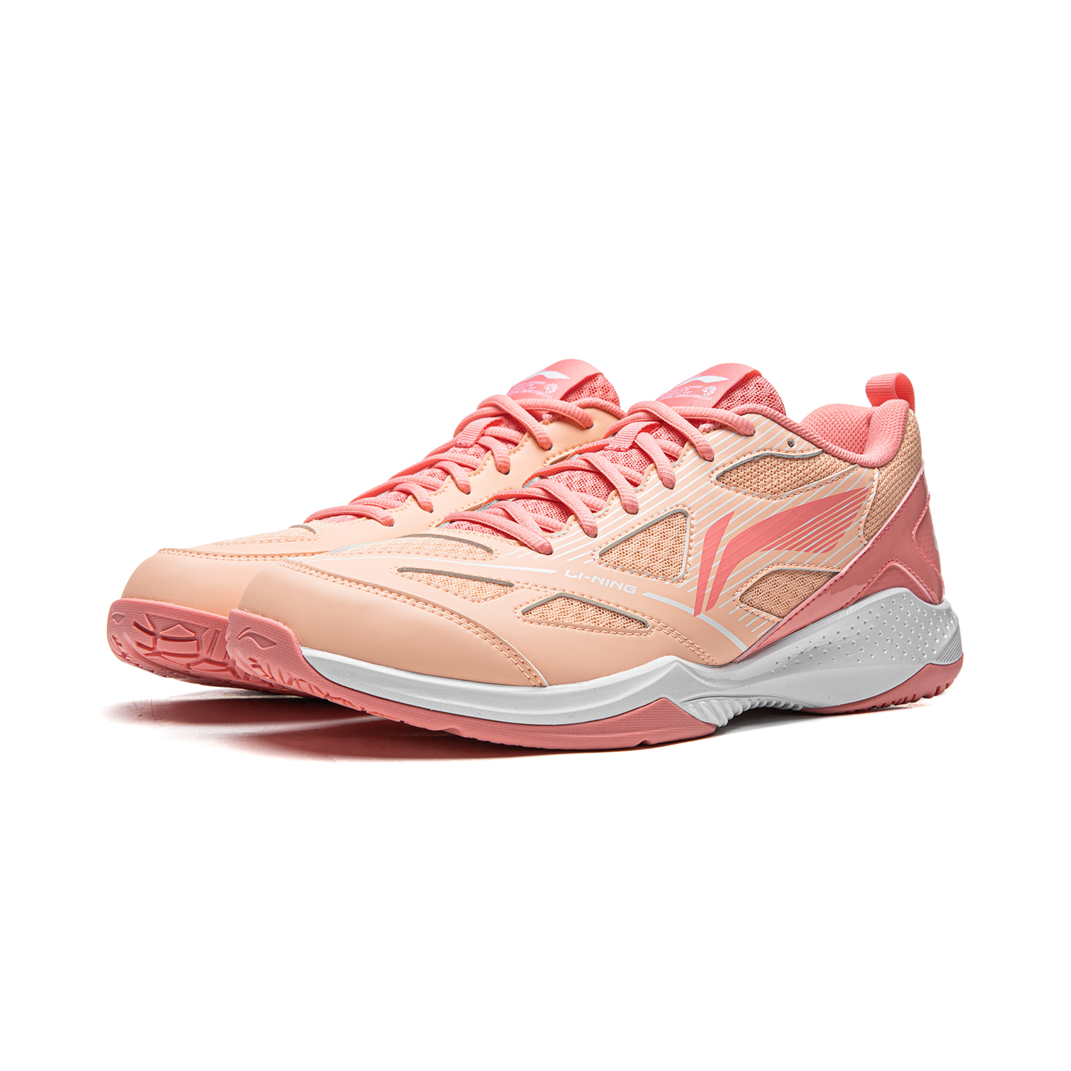 Кроссовки для бадминтона Li-Ning Gale LITE, низкие, из искусственной кожи, устойчивые к истиранию и скольжению, с амортизацией, унисекс, brocade розовый/peach rouge розовый — фото 4