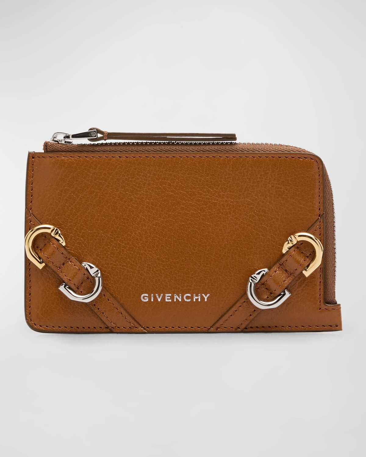 

Визитница Voyou на молнии из мятой кожи Givenchy, цвет Soft Tan