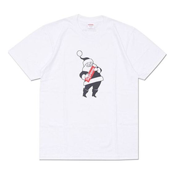 

Футболка fw16 santa tee white limited short sleeve Supreme, белый