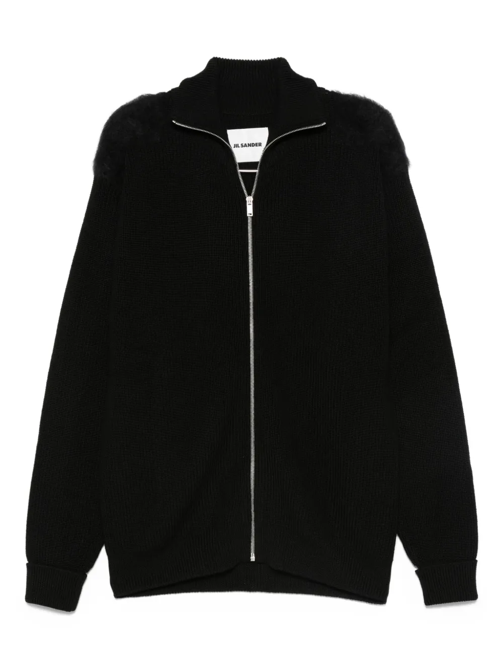

Кардиган на молнии с высоким воротом JIL SANDER, черный