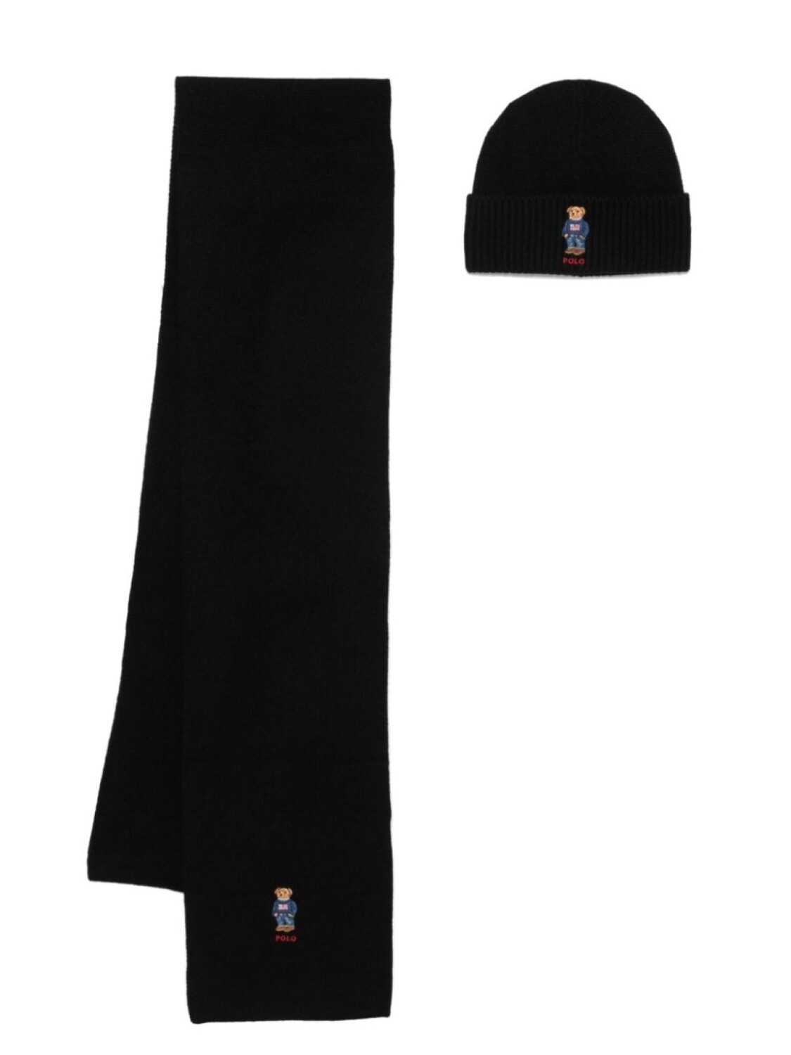 

Комплект шарфов с мотивом Polo Bear от Polo Ralph Lauren, черный