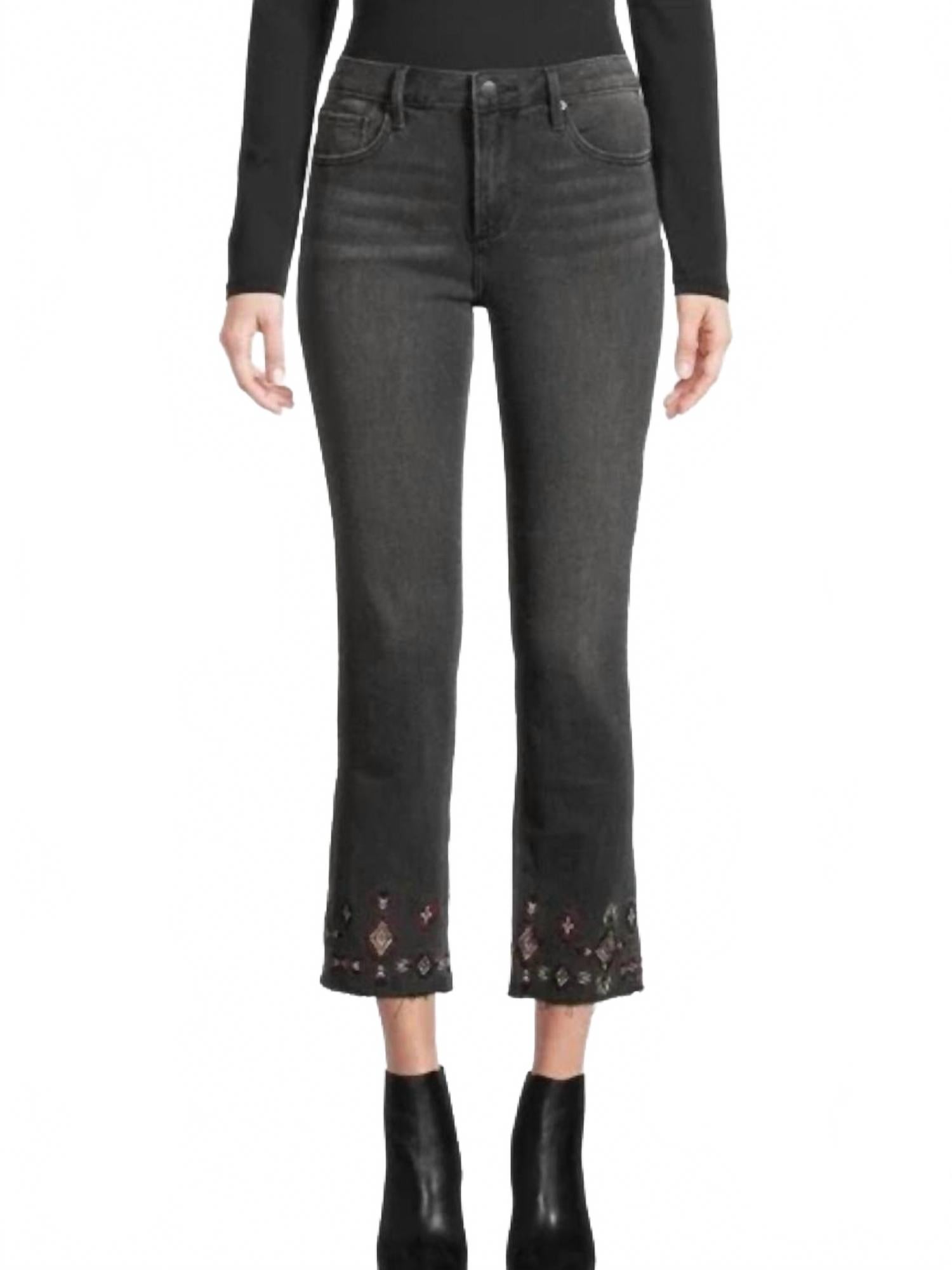 

Colette Вышитые укороченные джинсы в черном цвете DRIFTWOOD