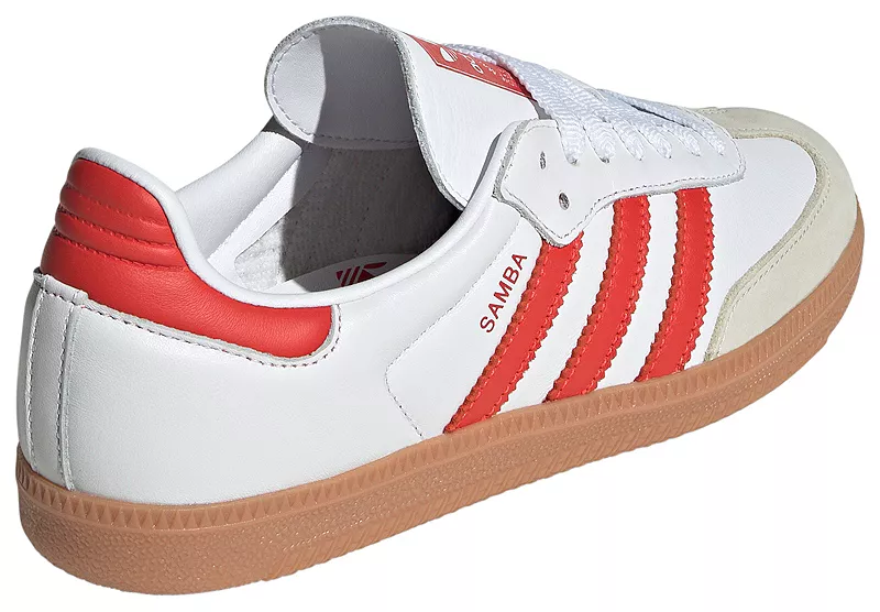 Женские кроссовки Adidas Samba OG, красный/белый/красный — фото 3