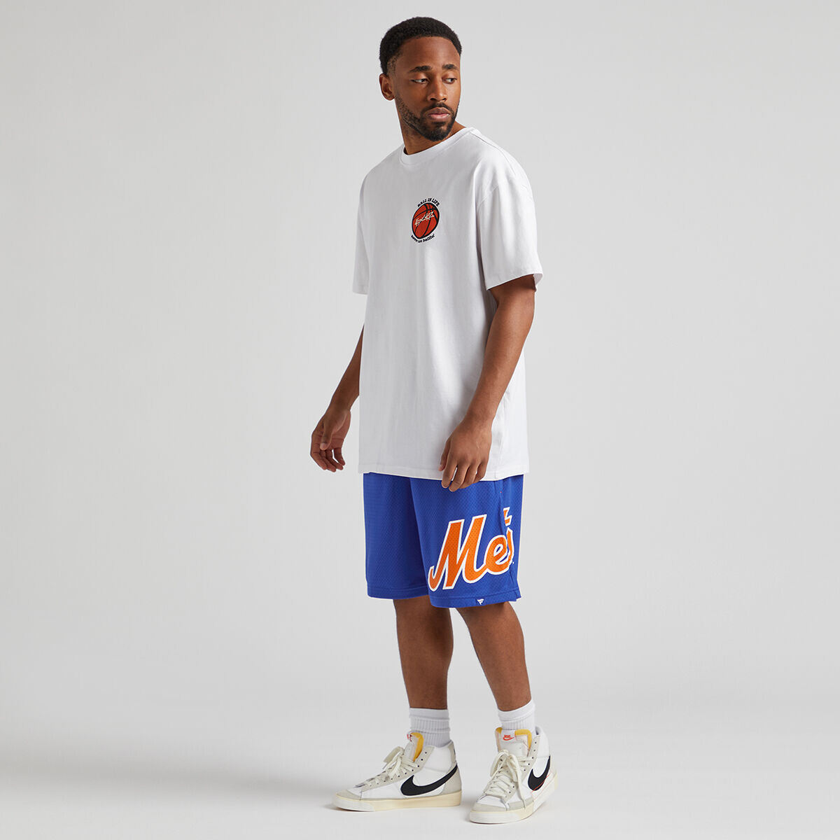 Шорты MLB NEW YORK METS FUNDAMENTALS MESH Shorts Nike, цвет Tiefes Royalblau/Dunkelorange — фото 2