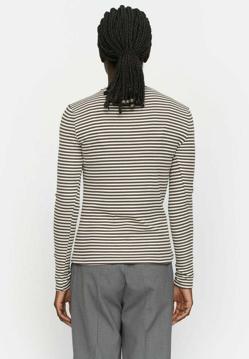 

Топ с длинными рукавами FENJA STRIPE O-NECK Soft Rebels, коричневый