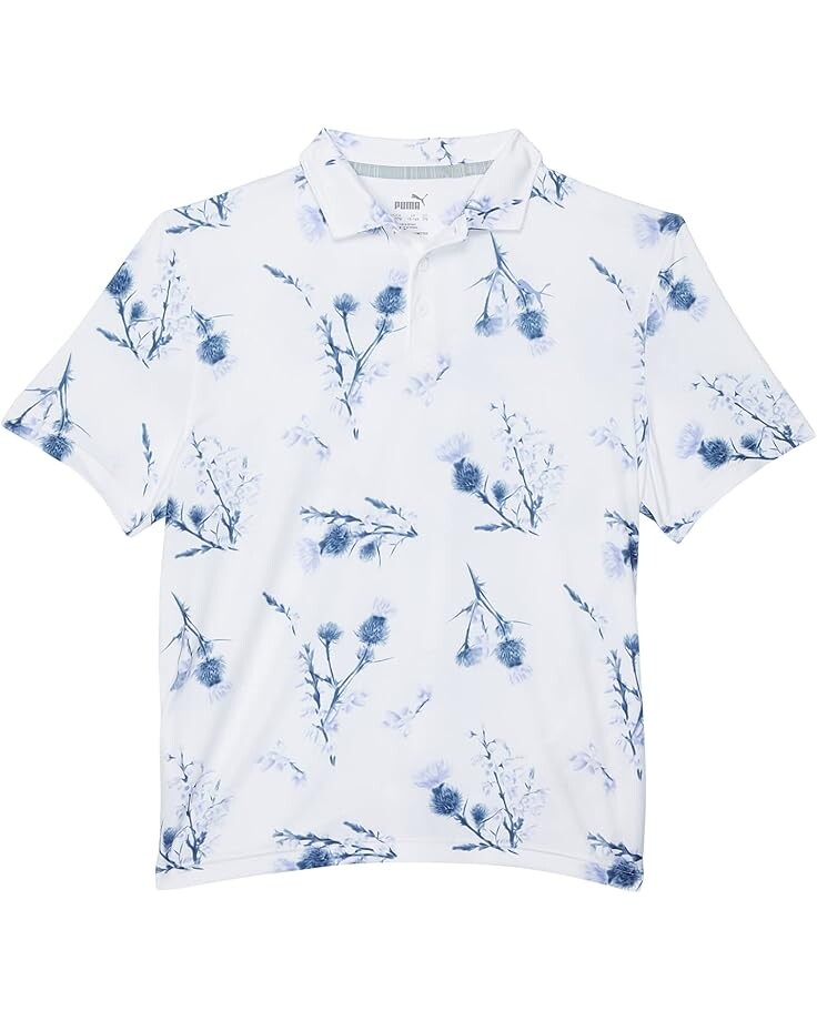 

Поло Puma Mattr Lowlands Polo, цвет Bright White/Lavender Pop