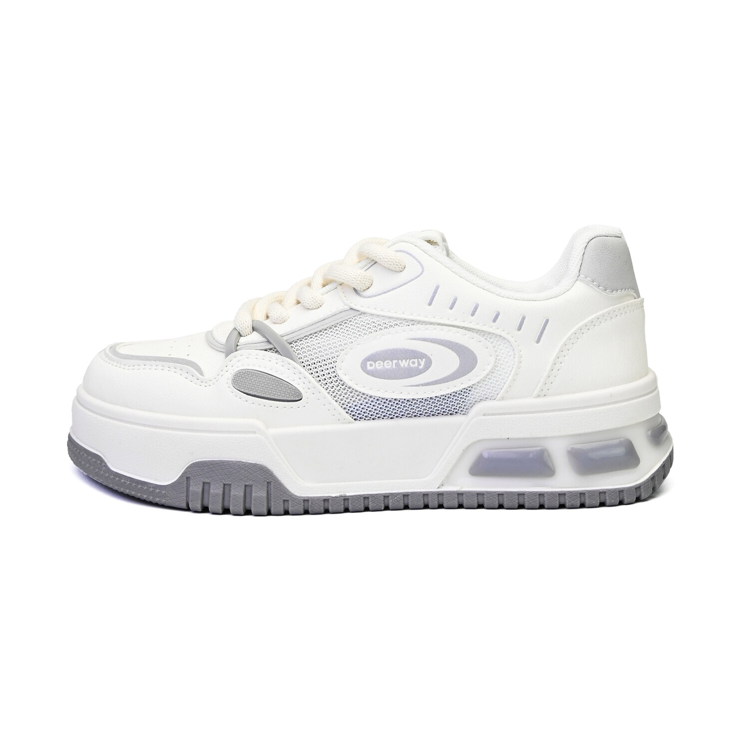 

Кеды, скейтборд обувь женская низкая бежевый/серый Deerway