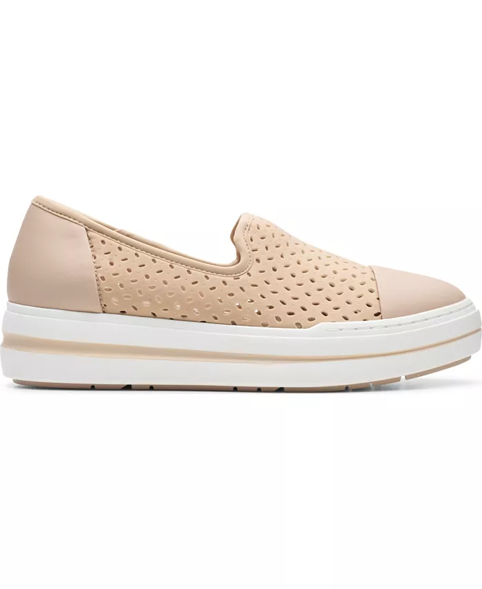 Женские слипоны Cloudsteppers Audreigh Star Clarks, коричневый/бежевый — фото 2