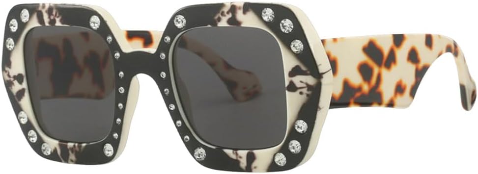 

Модные солнцезащитные очки класса люкс для женщин и мужчин, ретро-очки с бриллиантовой инкрустацией, мужские трендовые очки в крупной оправе для путешествий LVTFCO, C3 Beige White Black