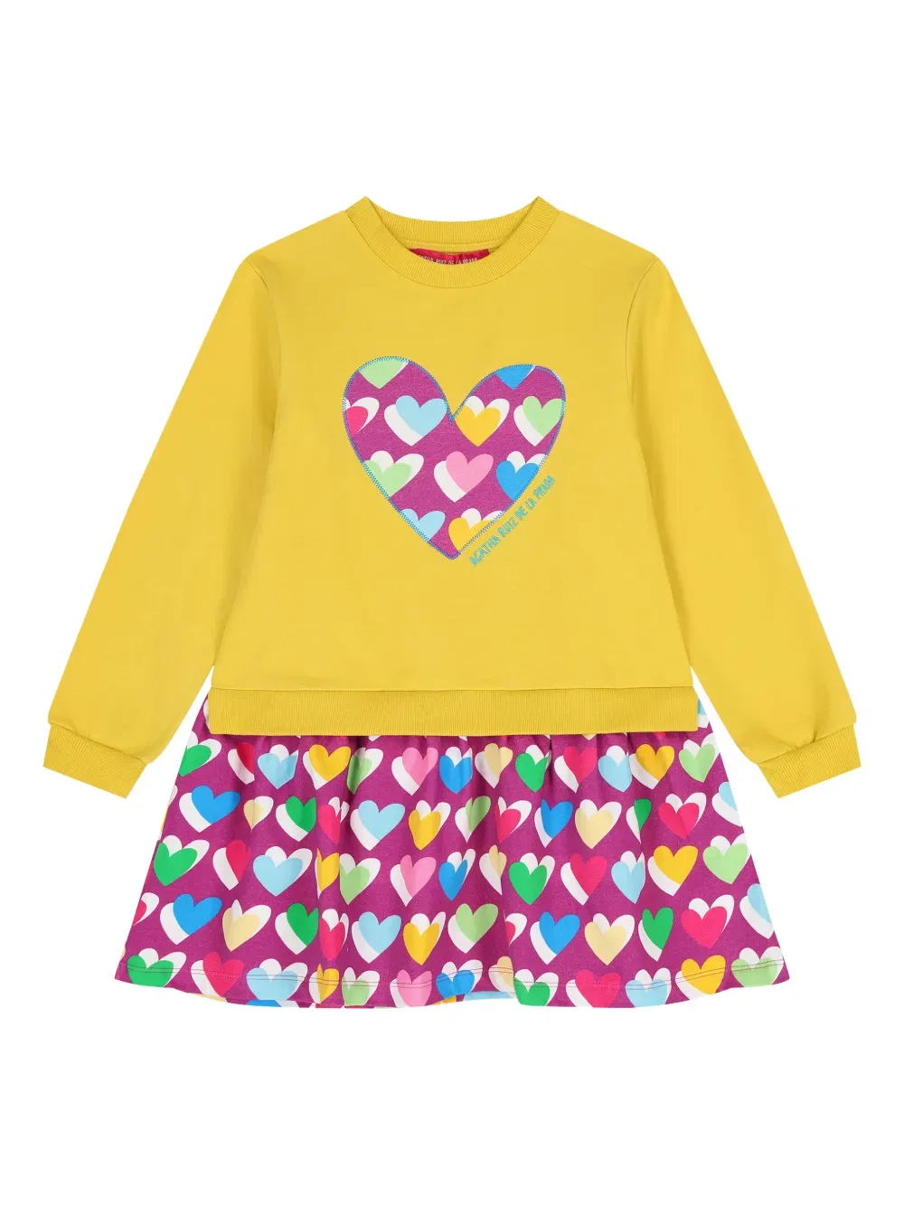 Платье с узором в виде сердечек Agatha Ruiz De La Prada, желтый