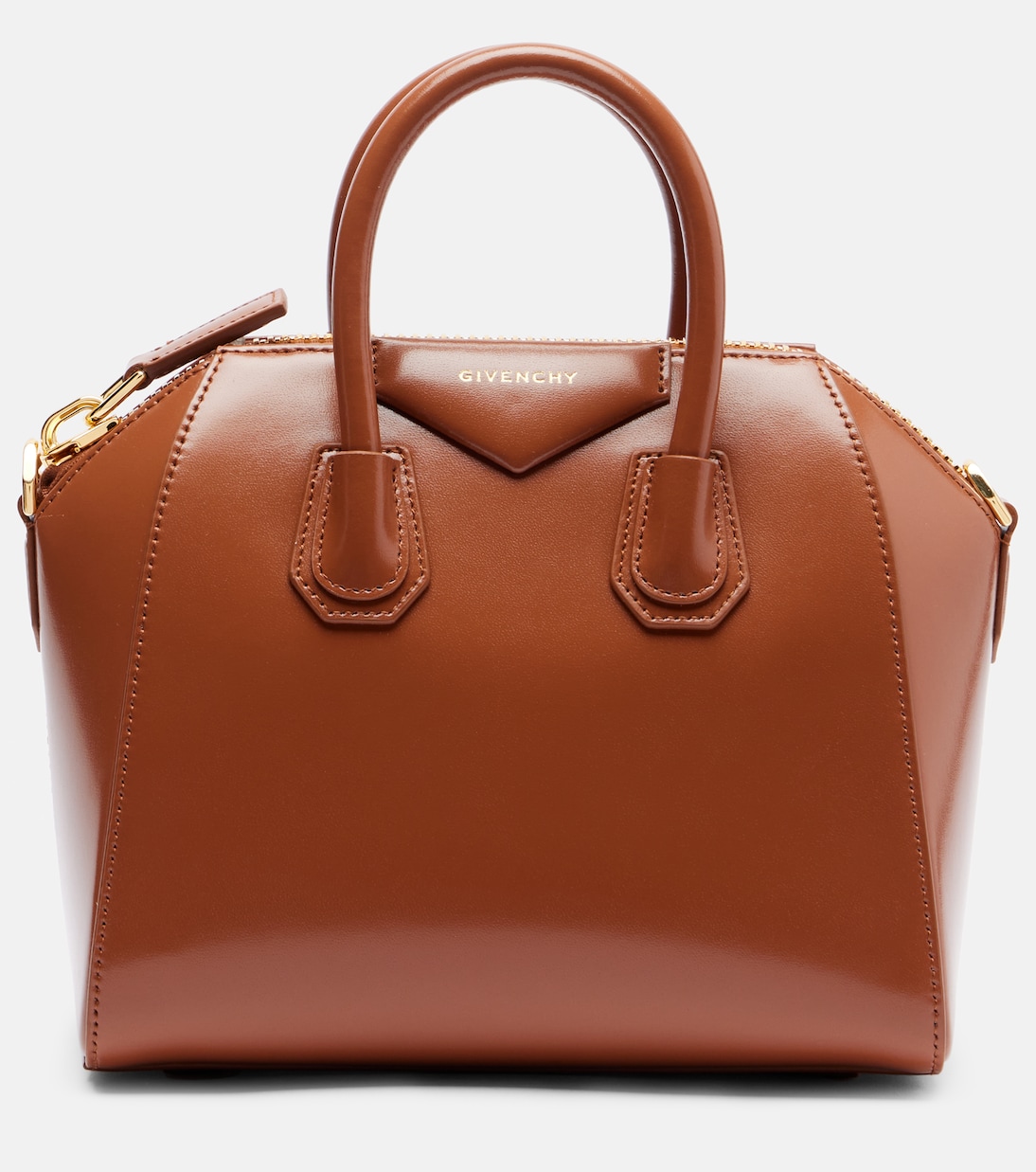 

Кожаная сумка-тоут Antigona Mini Givenchy, Caramel Brown