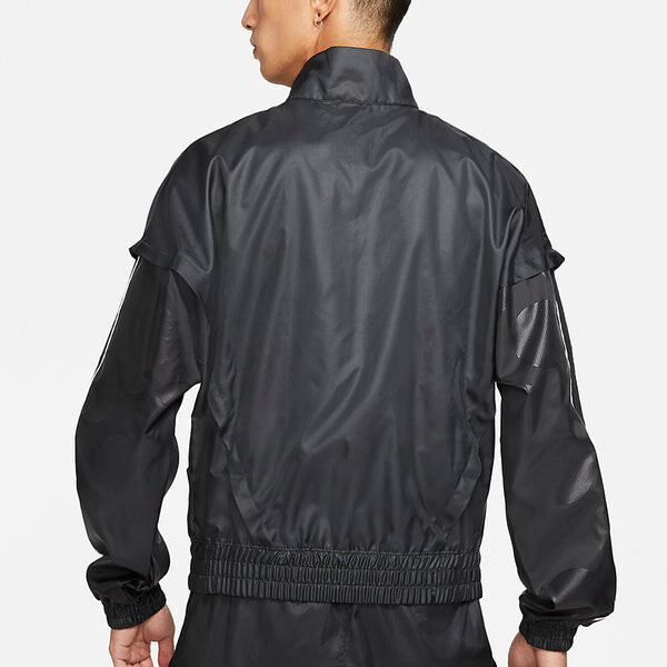 Куртка Men's Nike Lwt Track Jacket Athleisure Casual Sports Woven Stand Collar Black, черный — фото 4