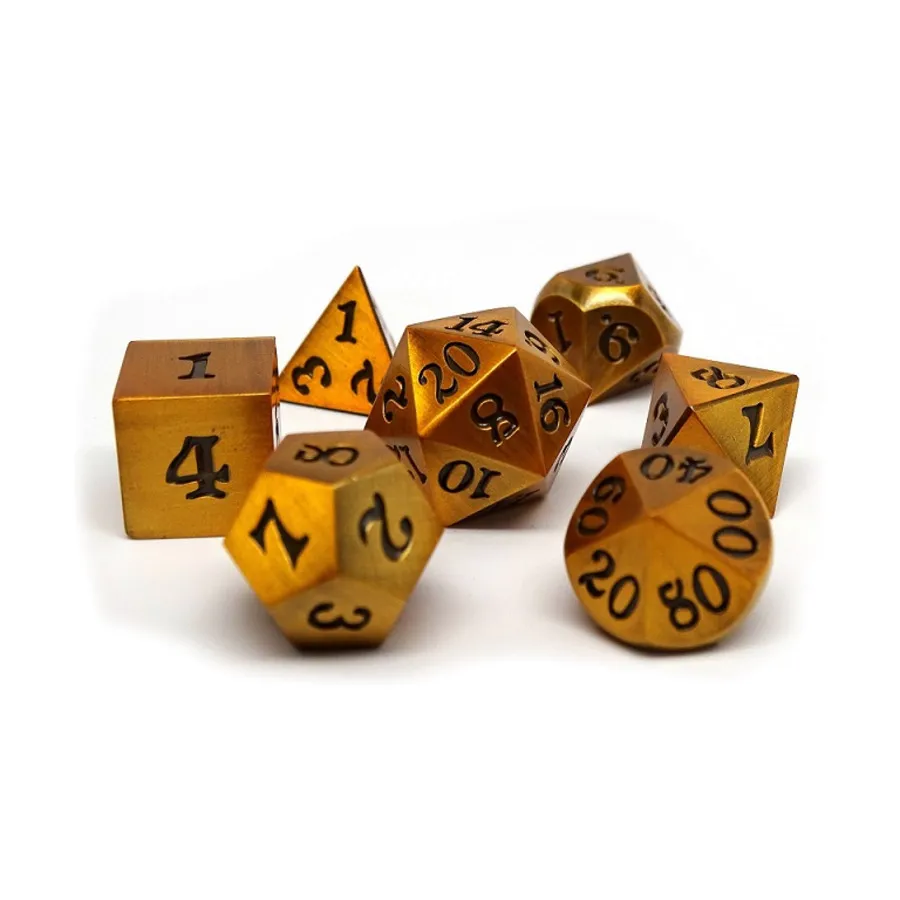

Легендарное золото с черным (7), Dice - Metal 7 Piece Poly Sets (Easy Roller Dice)