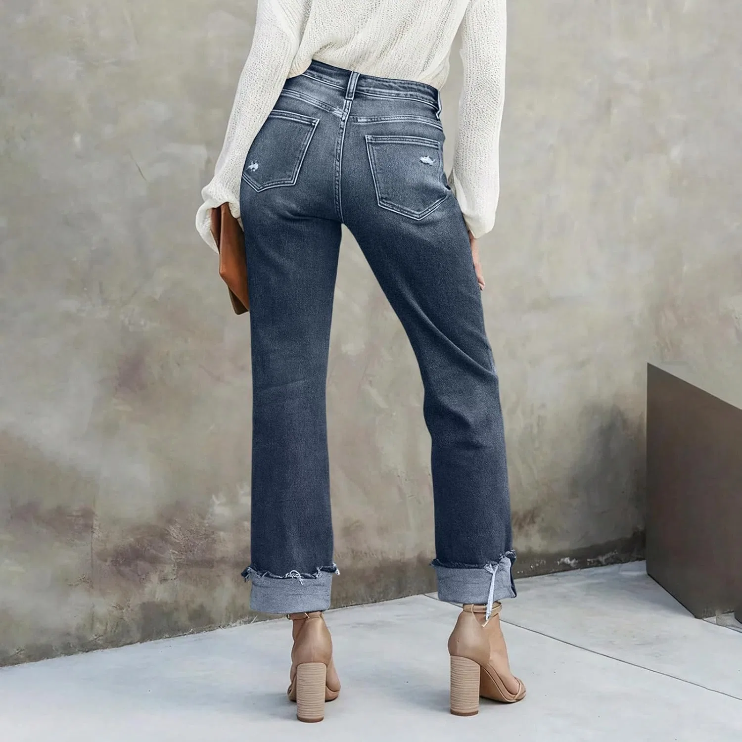 Джинсы Wide Leg High Waisted Light Blue — фото 4