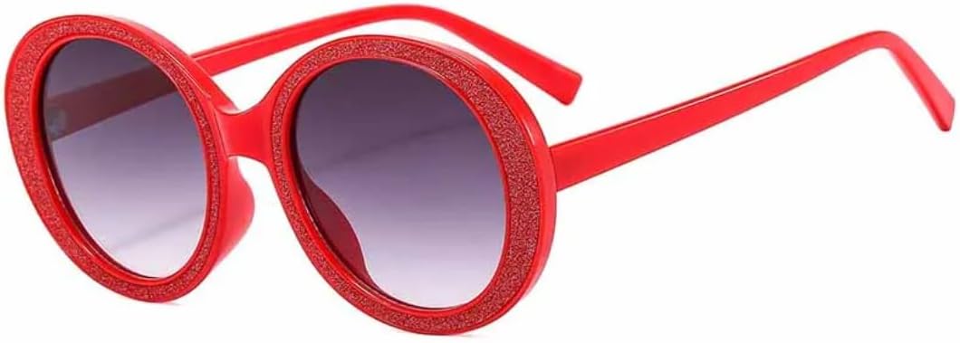 

Роскошные овальные солнцезащитные очки для женщин с крупной оправой, украшенные стразами, для мужчин, для вождения, активного отдыха, защита от УФ-излучения UV400 TVTBBVV, Red Gradient Gray