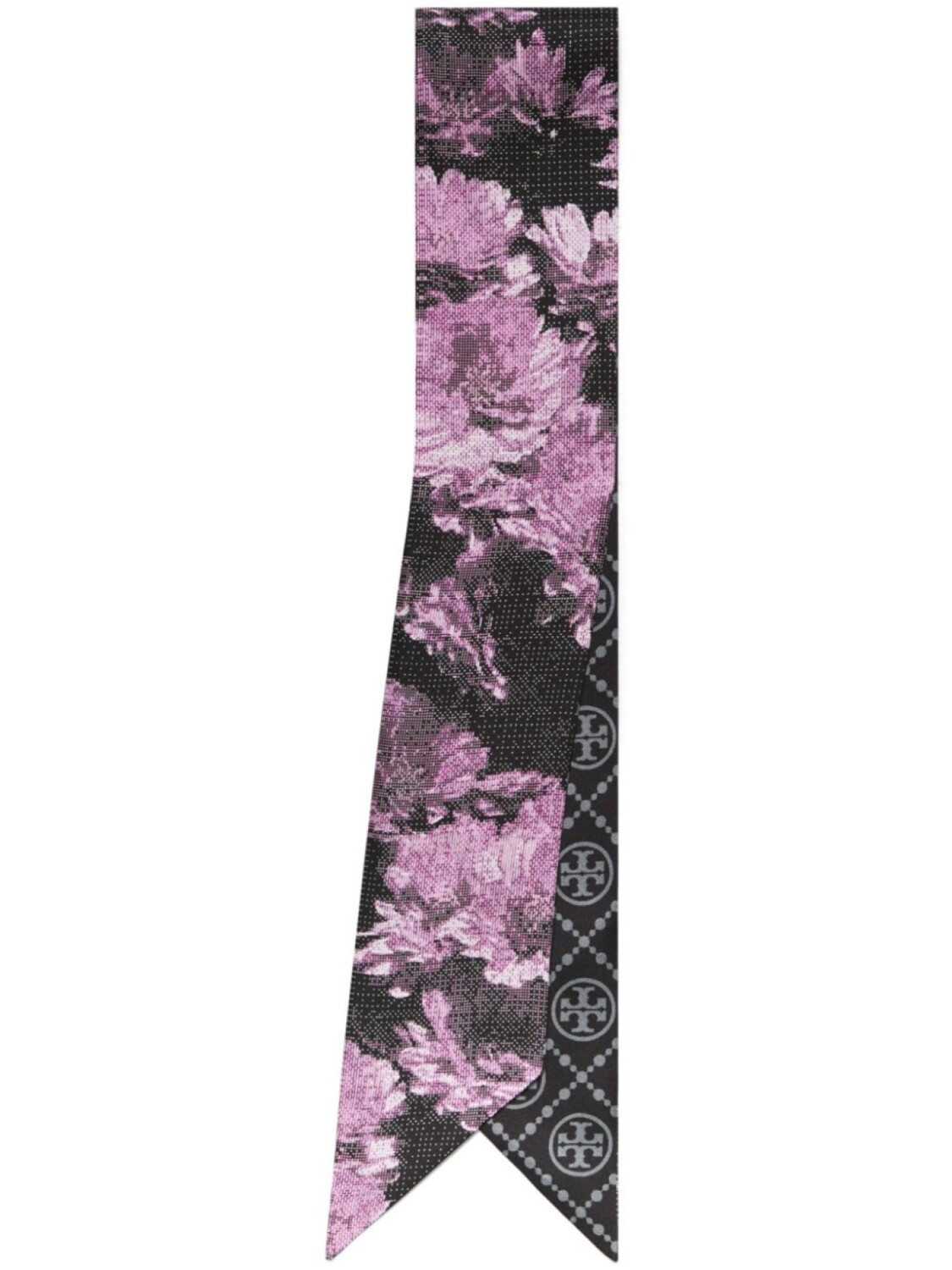 

Шарф с принтом Pixel Flower Tory Burch, розовый