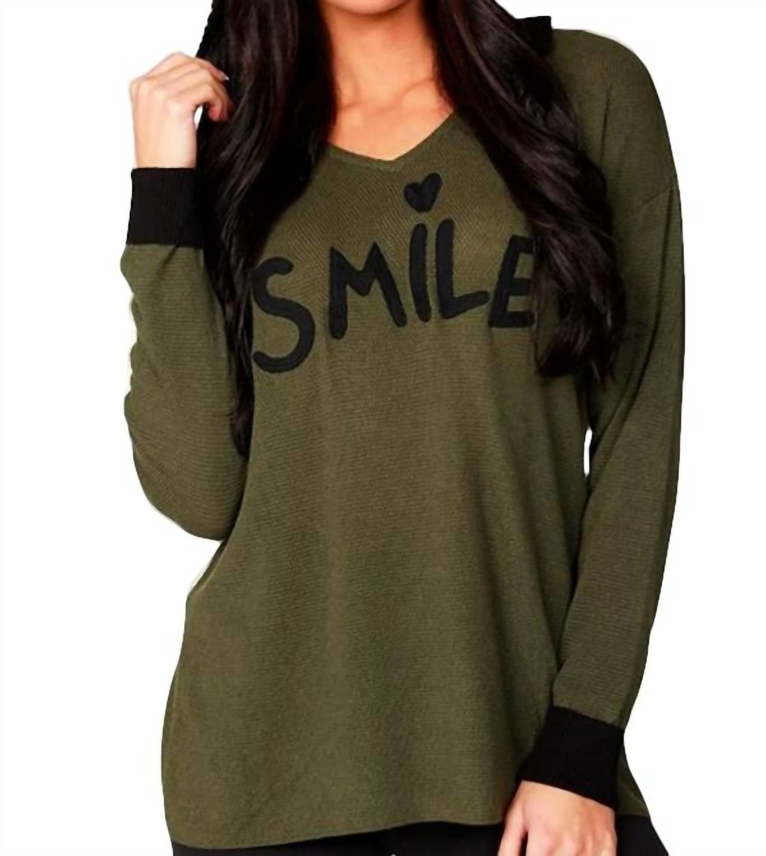 

Толстовка с капюшоном Smile в цвете Moss/черный ANGEL