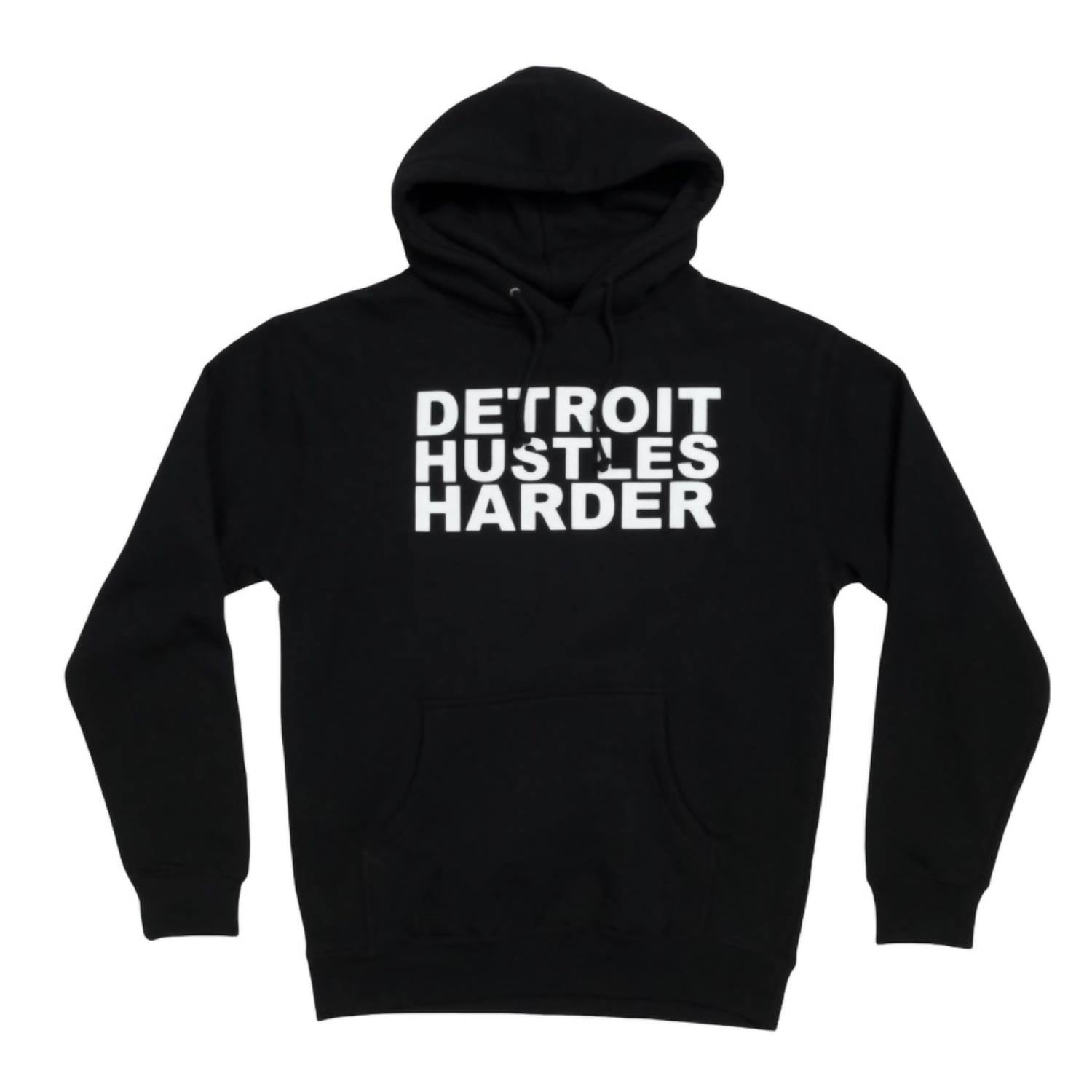 

Толстовка мужская DETROIT HUSTLES HARDER, черный/белый