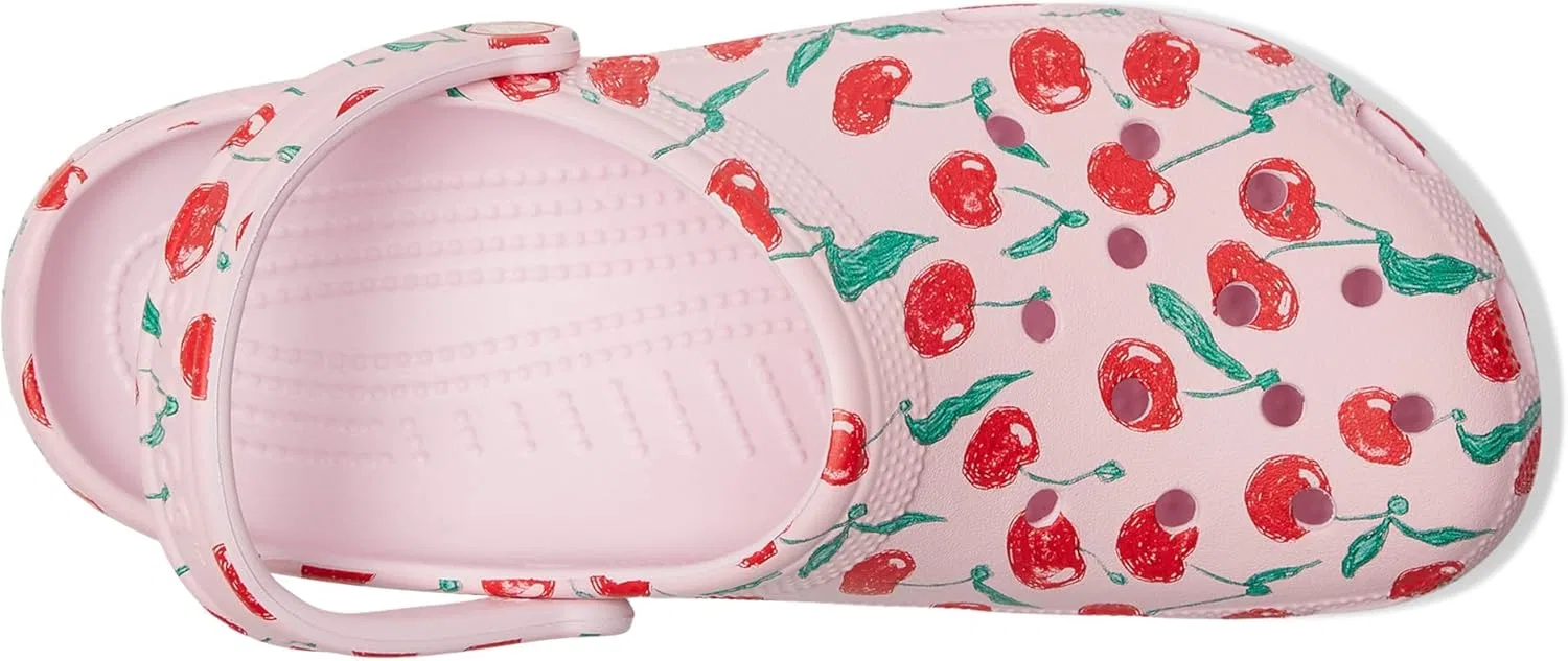 Кроксы Unisex Adult Classic Flames Clog Crocs, Pink Milk Cherries — фото 2