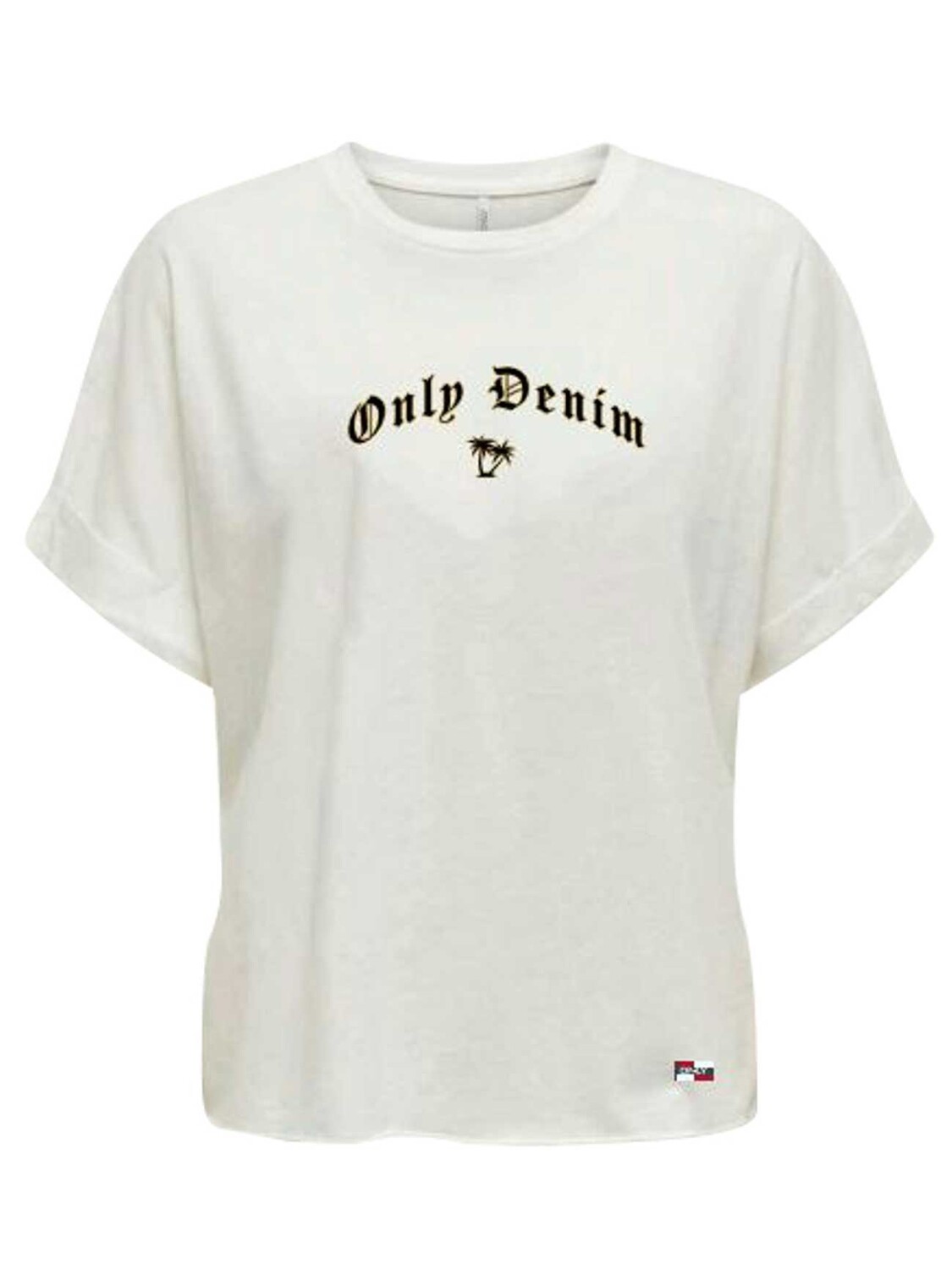 

Футболка Only ONLPAMELA S/S FOLD UP TEE CS JRS, белый