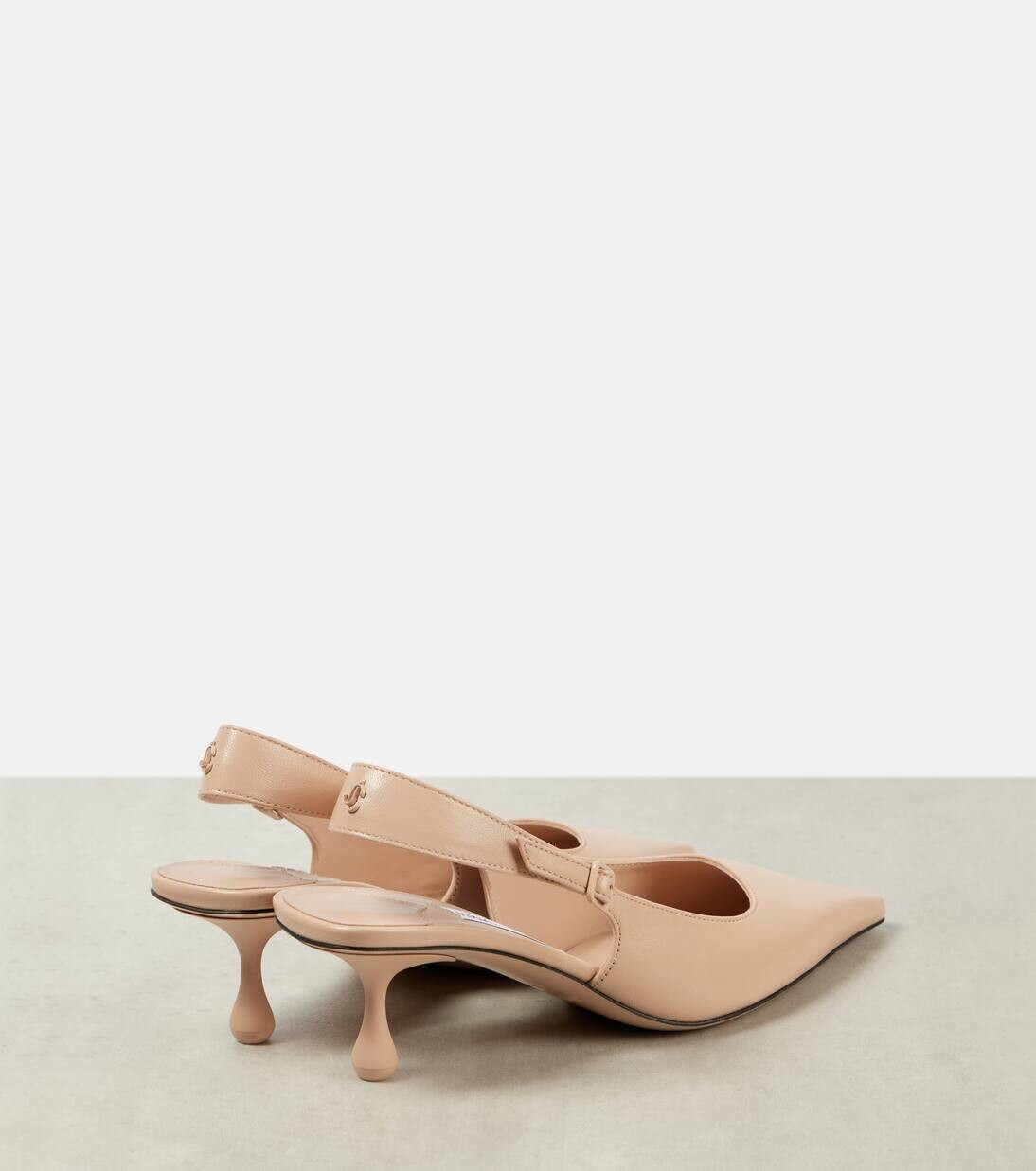 Туфли-лодочки Amel 50 из кожи с открытой пяткой Jimmy Choo, цвет macaron macaron — фото 3