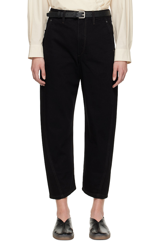 

Джинсы с закрученным кроем Lemaire, черный