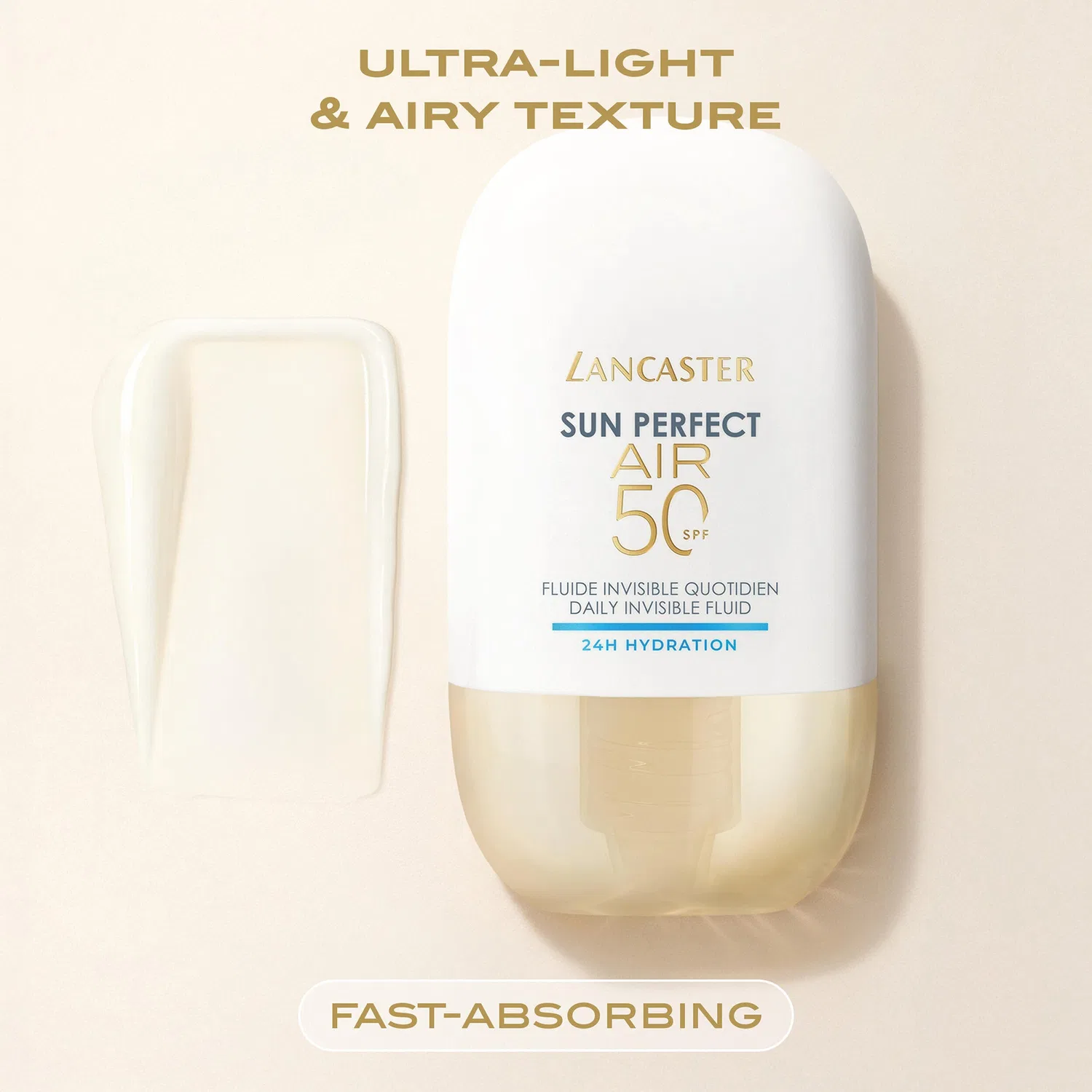 Sun Perfect Air Daily Invisible Fluid SPF 50, увлажнение на 24 часа, 40 мл/1,3 унции Lancaster — фото 4