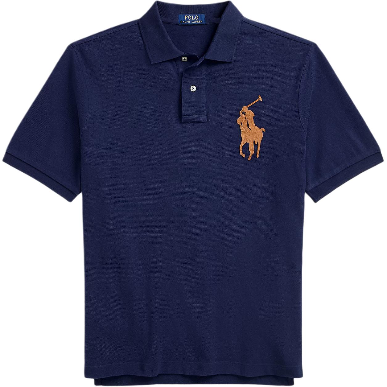 Поло с аппликацией Polo Pony с короткими рукавами Polo Ralph Lauren, синий — фото 3