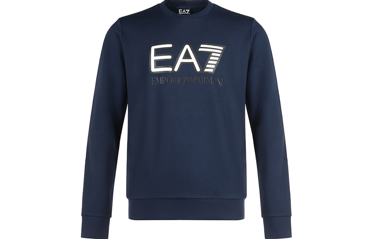 

Свитшот мужской цвета морской волны EMPORIO ARMANI, Marine Blue