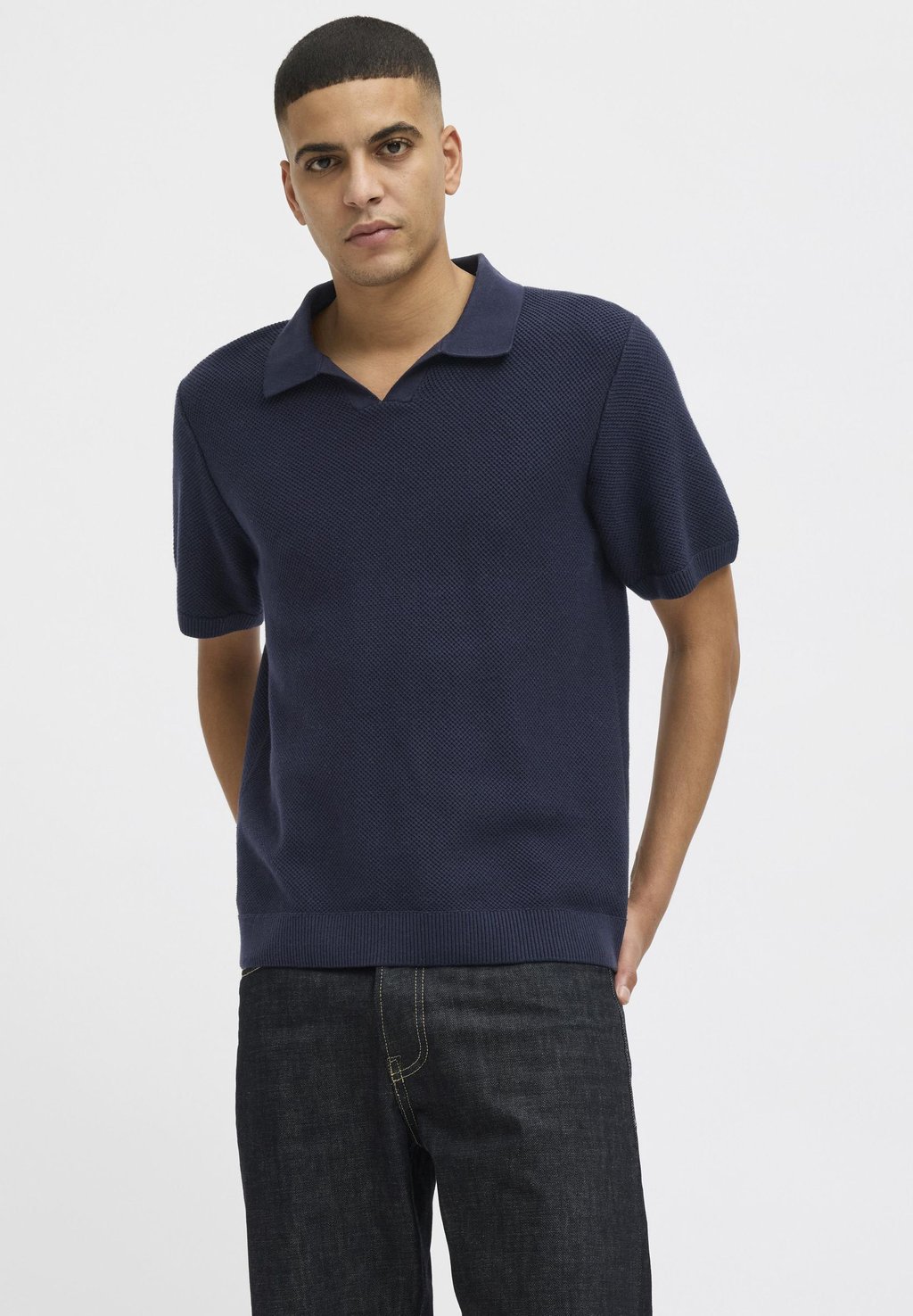 

Поло JPRCCEASTON SPLIT NECK Jack & Jones PREMIUM, темно-синий