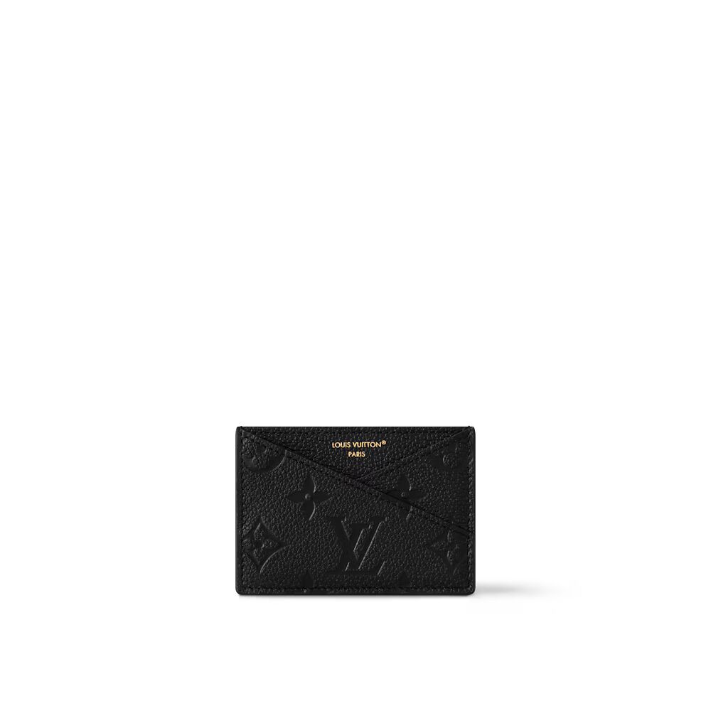

Держатель для карточек «крест-накрест» Louis Vuitton, черный