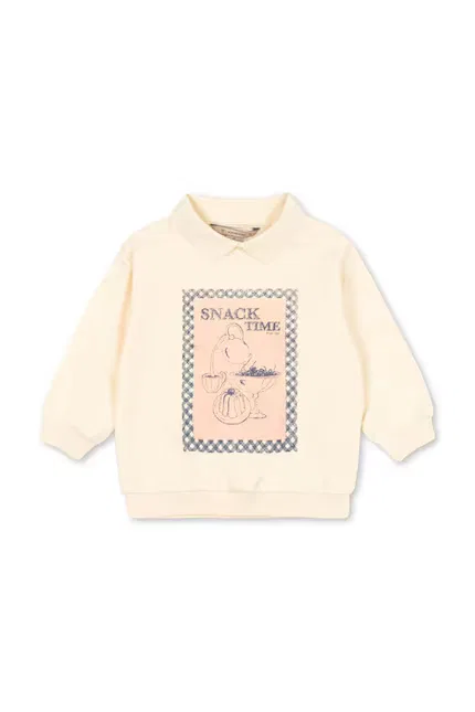 Свитшот детский SPOTTY LS POLO Konges Sløjd, бежевый — фото 2