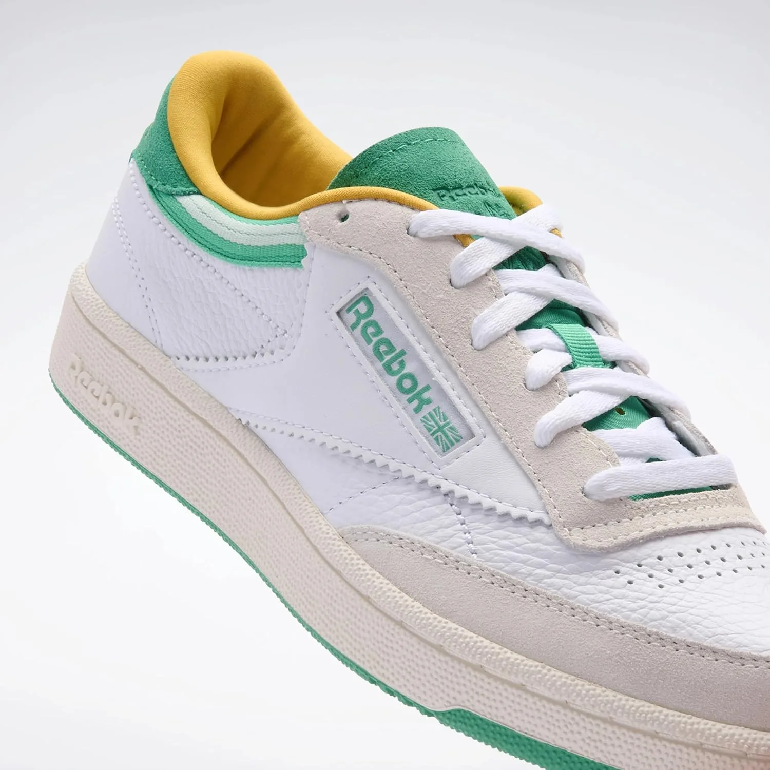 Кроссовки Reebok Unisex Glide Ripple Clip, белый/зеленый — фото 2