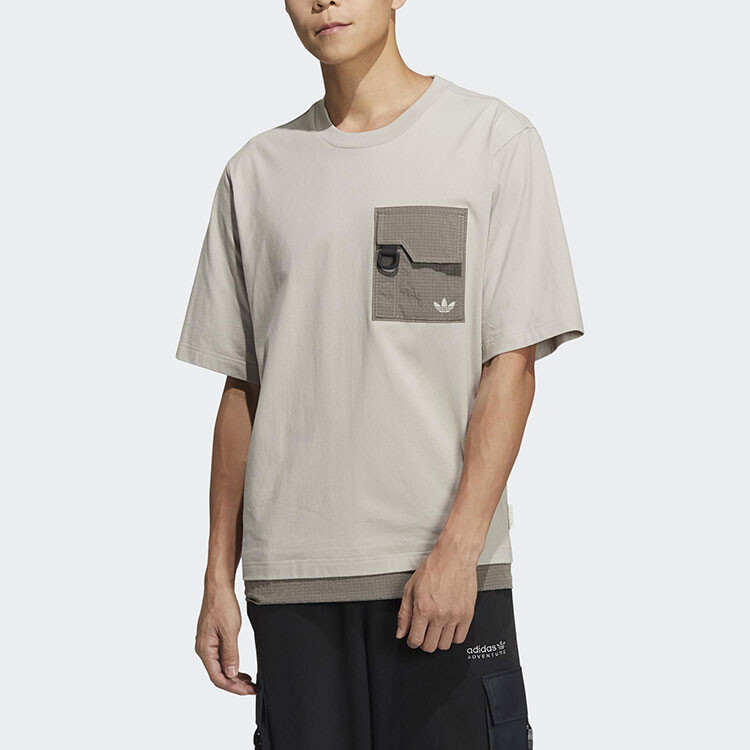 IM Футболка мужская серебристо-серая Adidas Originals, серый — фото 2