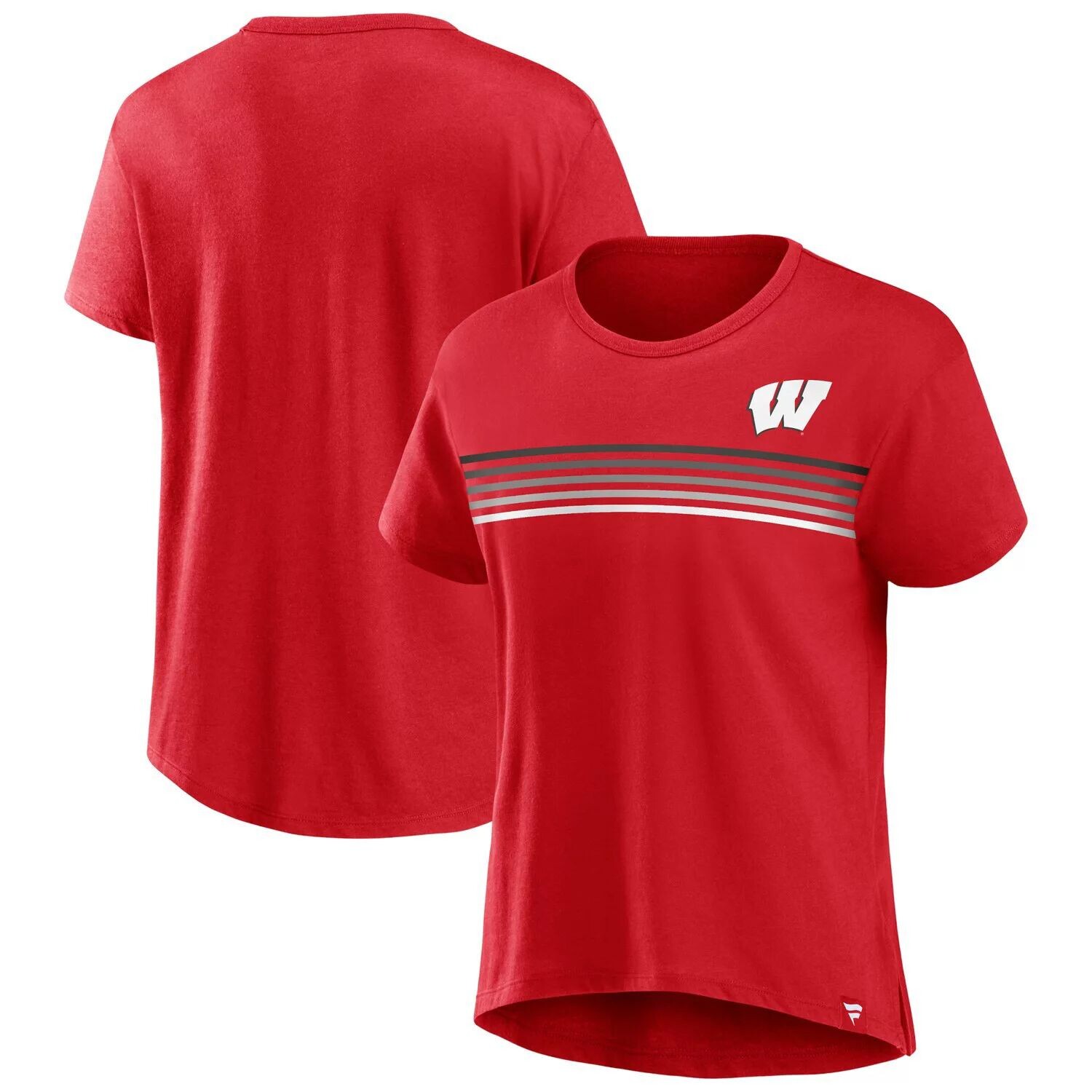 

Женская футболка с логотипом Fanatics Red Wisconsin Badgers Tie Breaker Fanatics