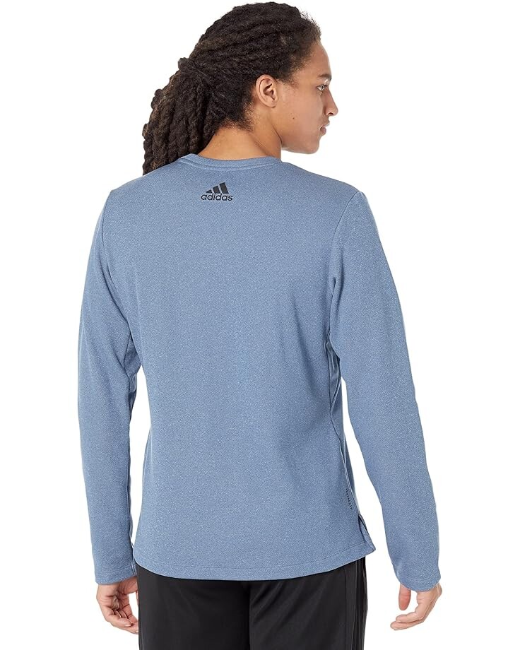 

Рубашка Adidas Training Icon 3-Bar Training Crew Sweatshirt, цвет Wonder Steel